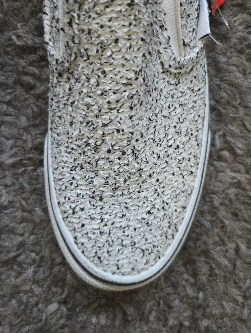 Vans Classic Slip On Women 6.5 Boucle Speckle And White 0826